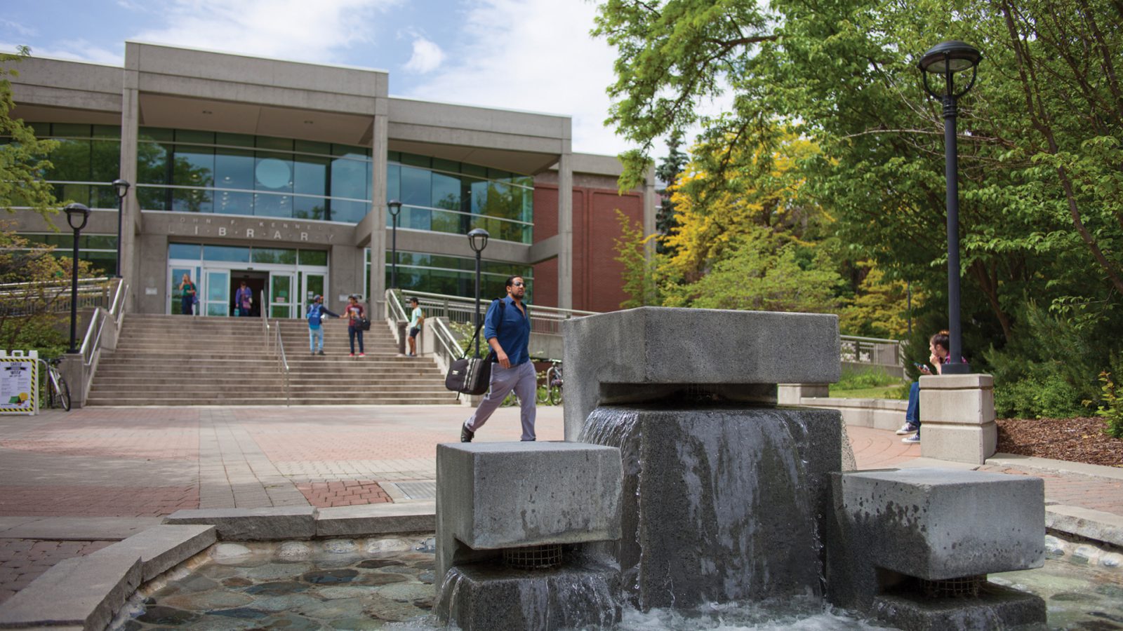 Photo: Fountain outside of the library