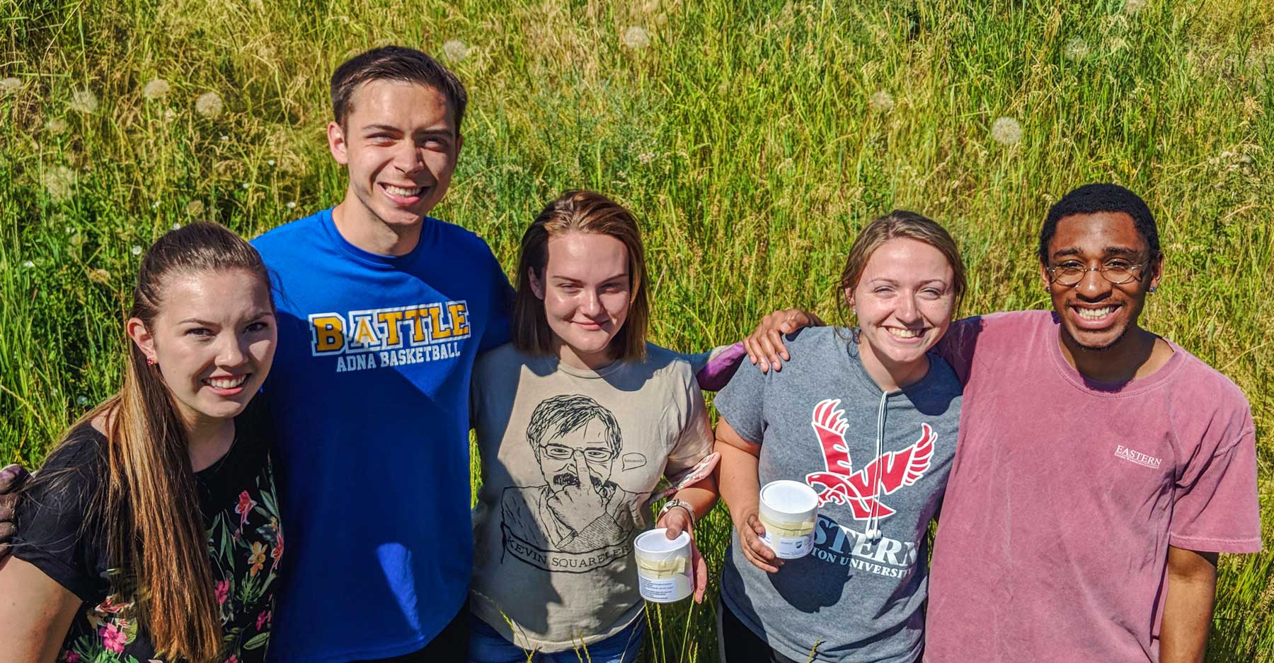 Photo: Student members of the EWU Sustainability Club