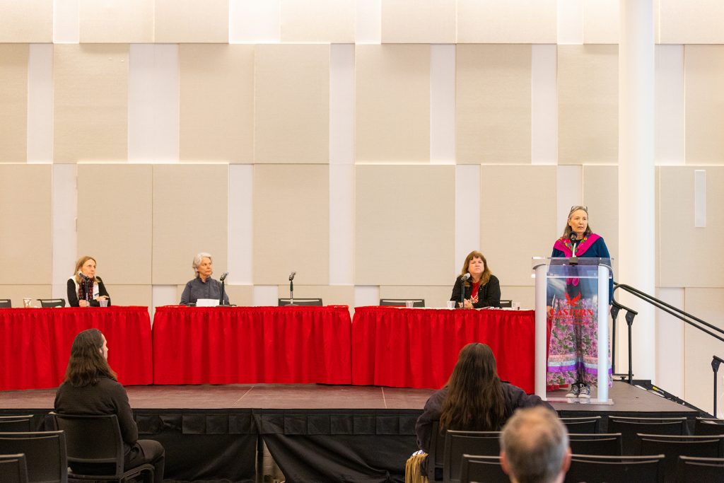 Melodie Wynne presenting at EWU in April 2022.